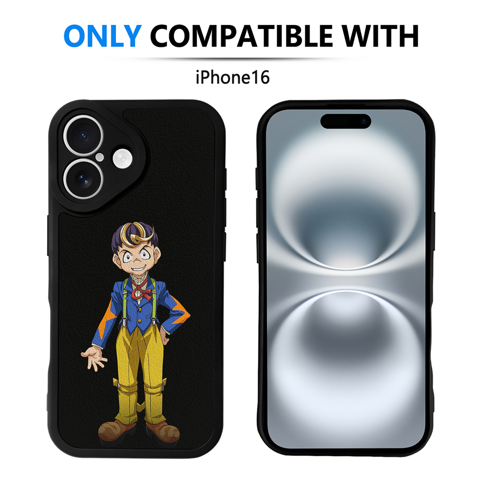 遊☆戯☆王 Yu-Gi-Oh! 【iPhone 16シリーズ対応】シリコンスマホケース（レザー調） 材質：シリコン